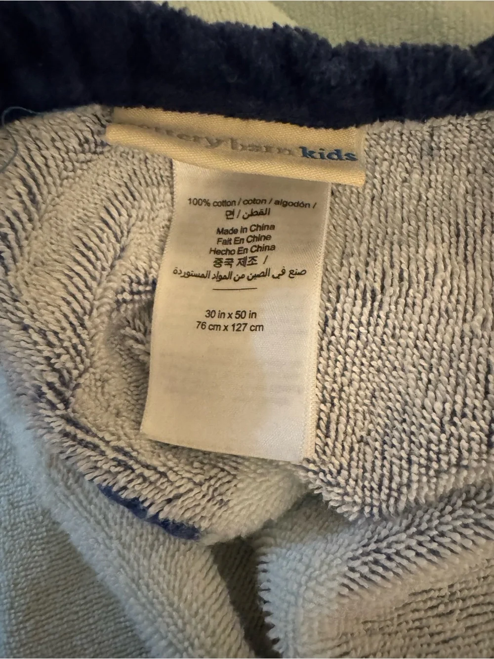 pottery barn kids swim towel